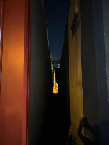 Urban depths reveal a hidden path of light.